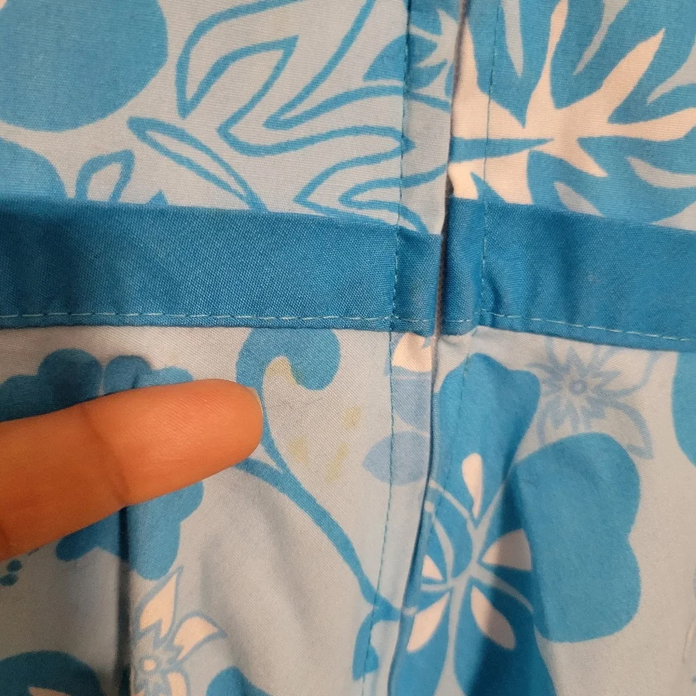 Vintage Kole Kole Blue Floral Dress with Bow Hawaii Made Size 2T